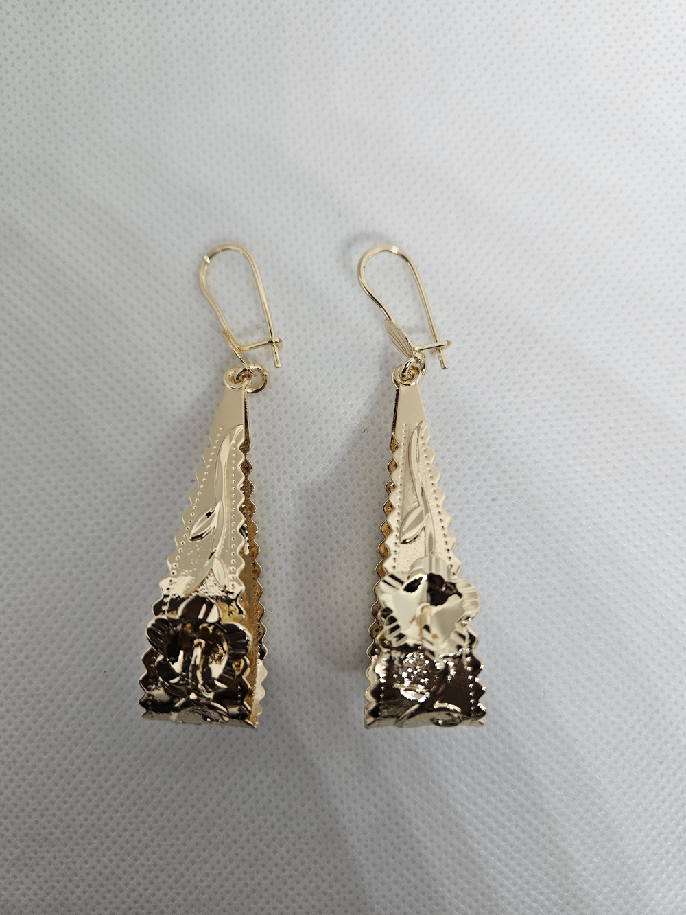 Gold Floral Drop Earrings - Elegant Women’s Jewelry